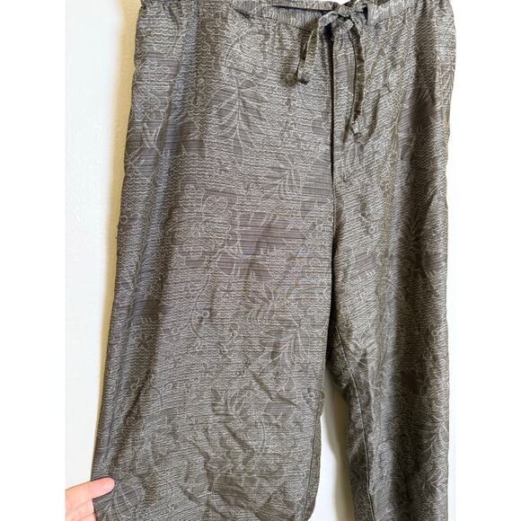 Columbia Women’s Floral Print Brown Drawstring Pants Sz M - Picture 2 of 4